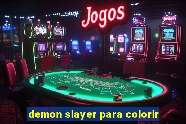 demon slayer para colorir